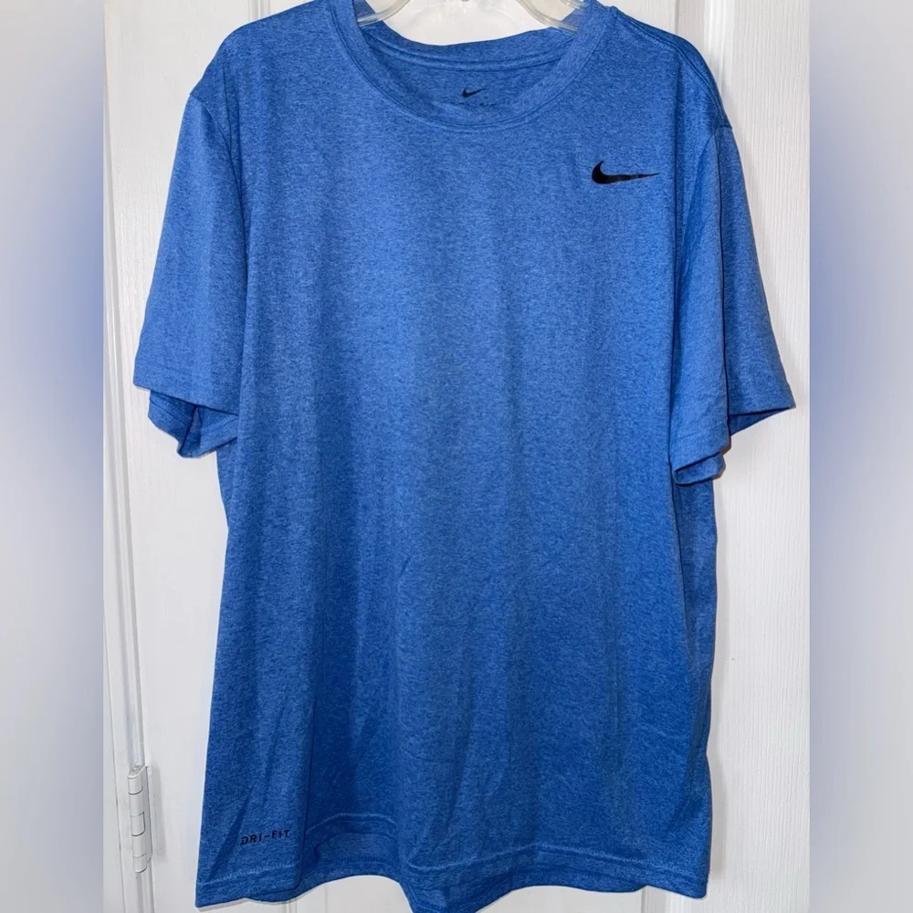 Nike Dri-FIT Athletic Shirt Heathered Blue Size L